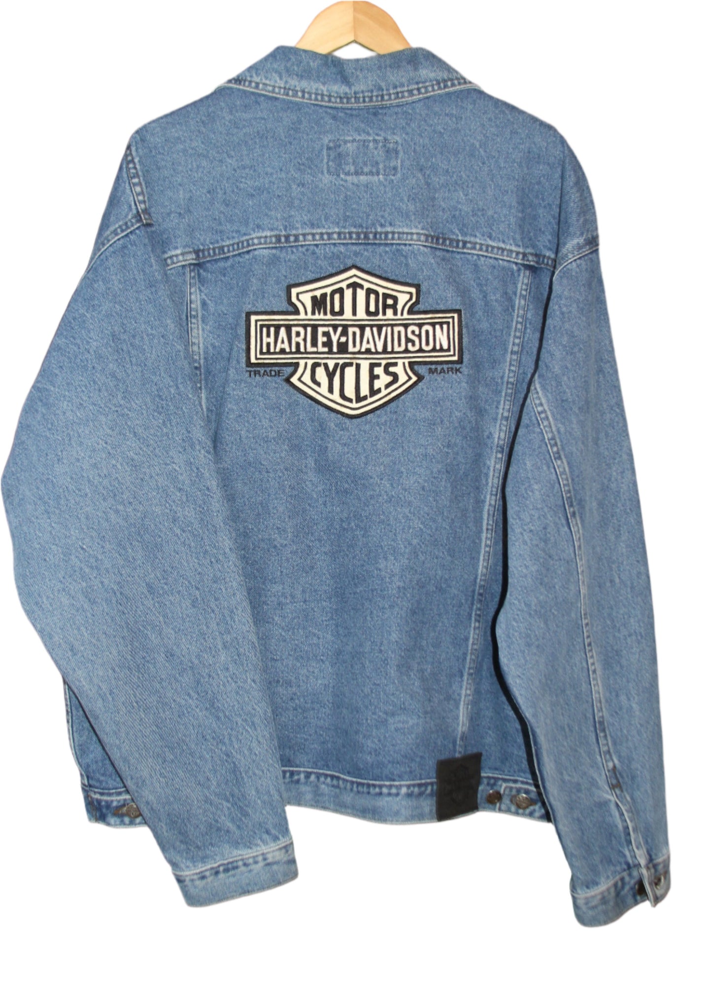 HARLEY DAVIDSON PATCH AND PIN DENIM JACKET (XXL)