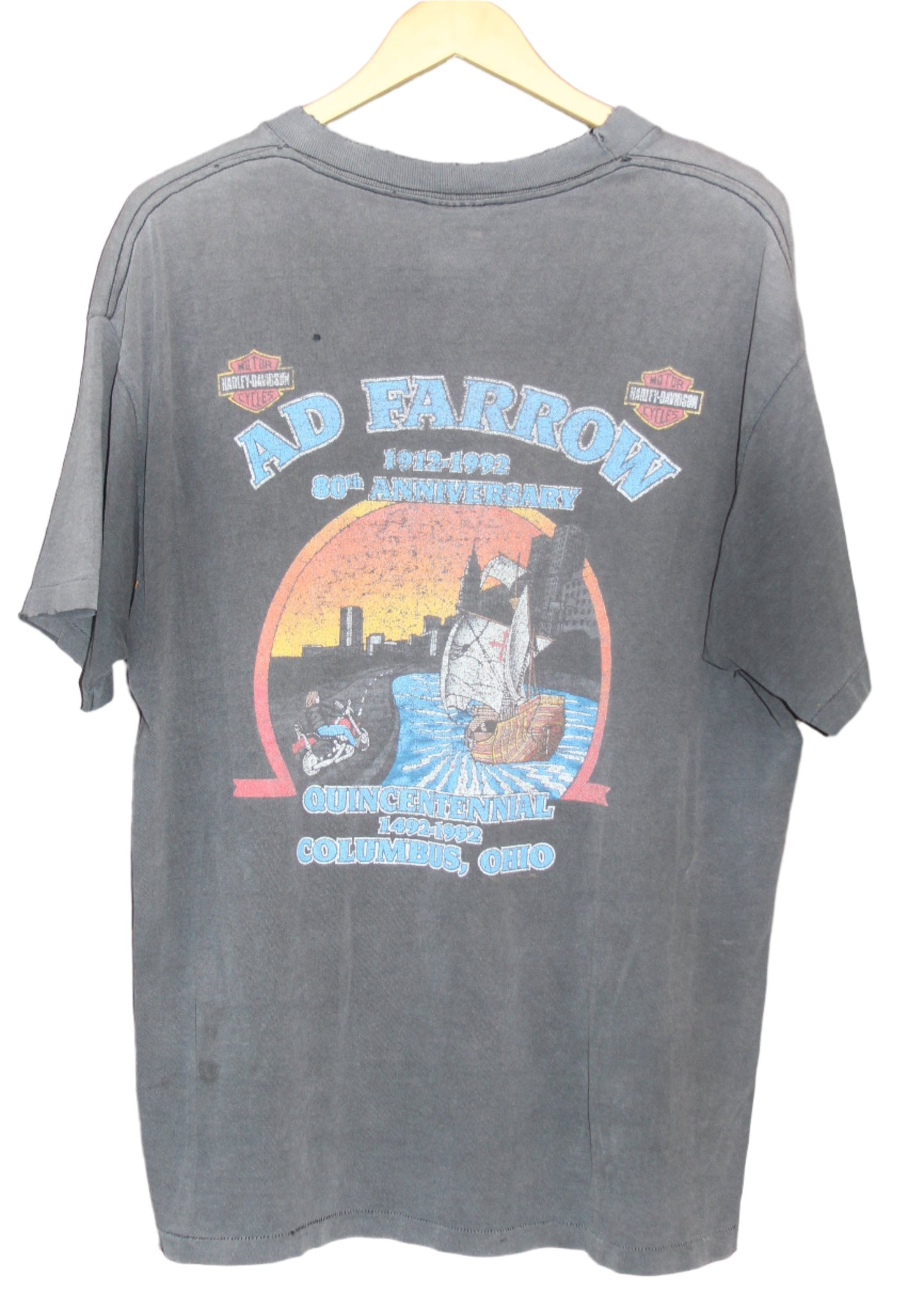 THRAHSED & FADED HARLEY DAVIDSON TEE (XL)