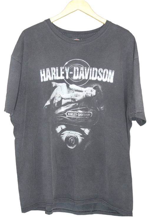 VINTAGE HARLEY DAVIDSON GIRL TEE (XXL)