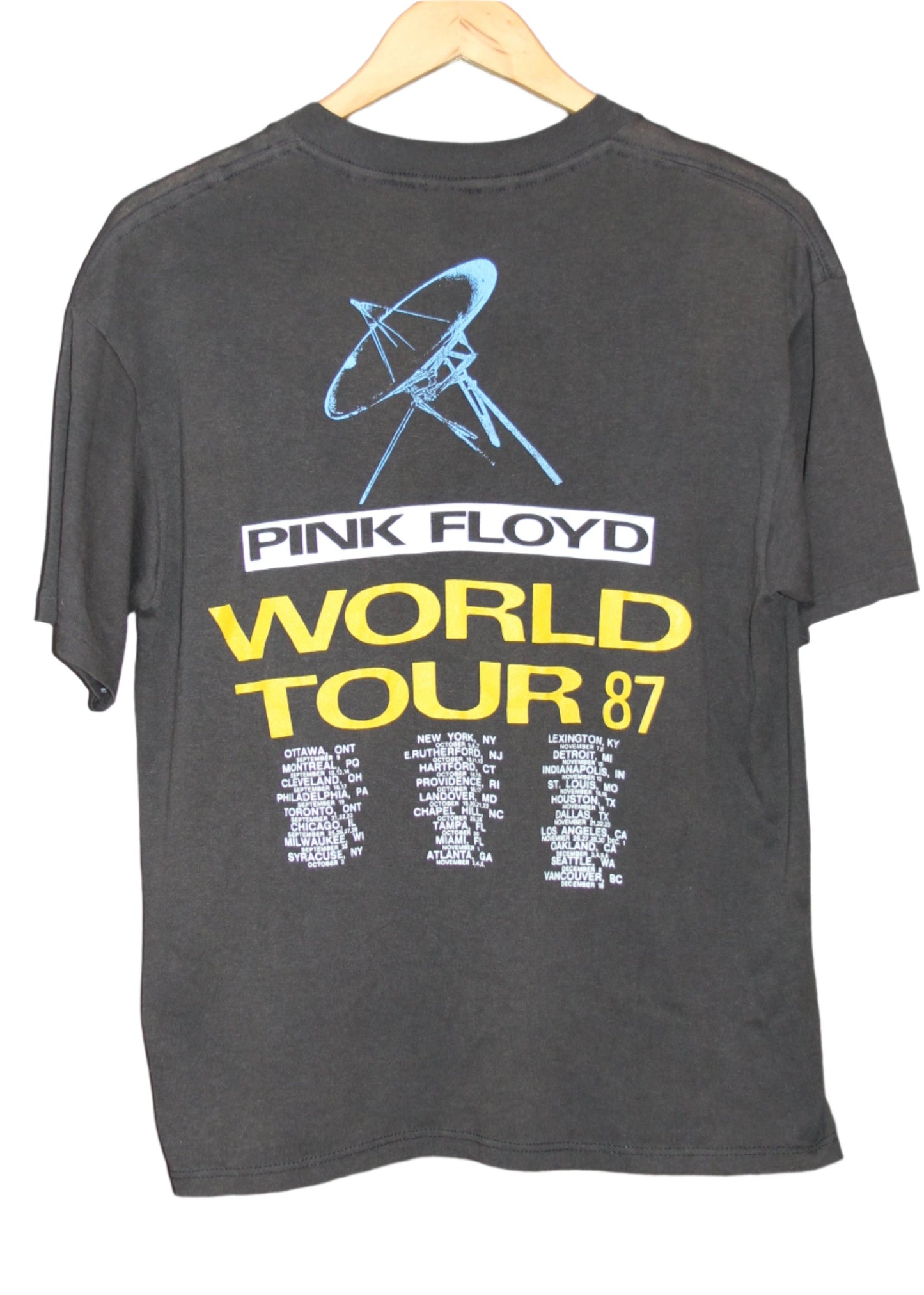 1987 VINTAGE PINK FLOYD TOUR TEE (L)