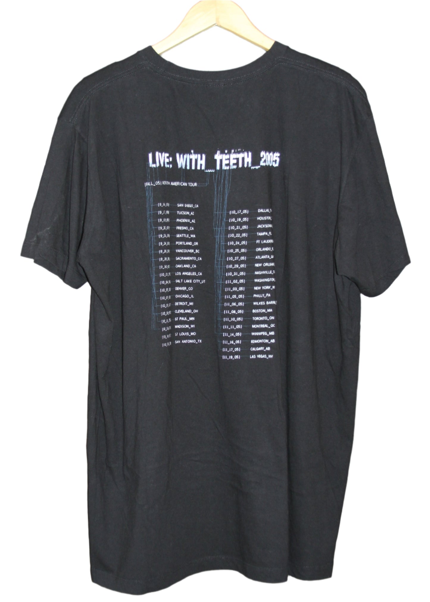 2005 NINE INCH NAILS TOUR TEE (XL)